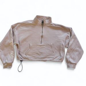 Darc Sport In the Clouds She Everson Embroidered Mock-neck Half-Zip in Stone